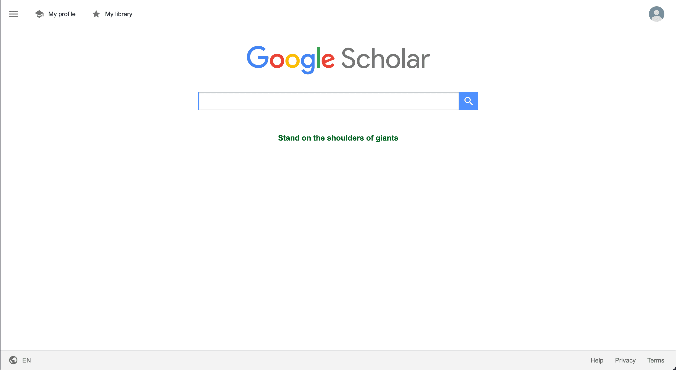 Google Scholar Homepage